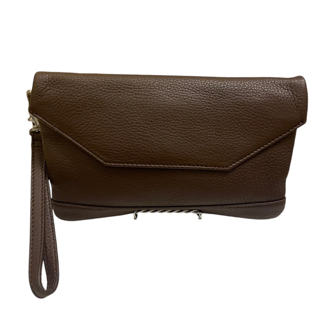 L.L. Bean Brown Leather Wristlet Clutch